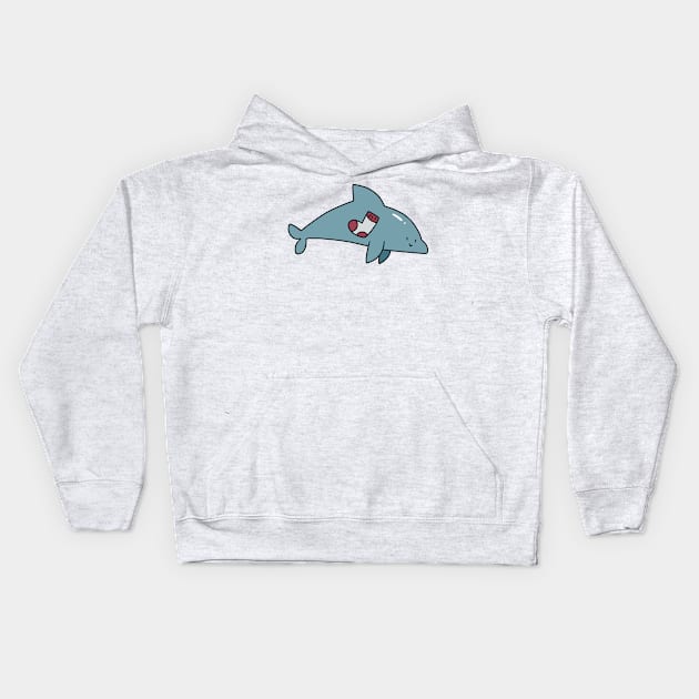 Sock Dolphin Kids Hoodie by saradaboru